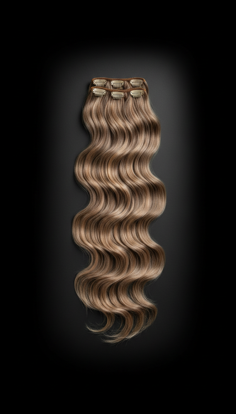 Extensions à clips blond taupe