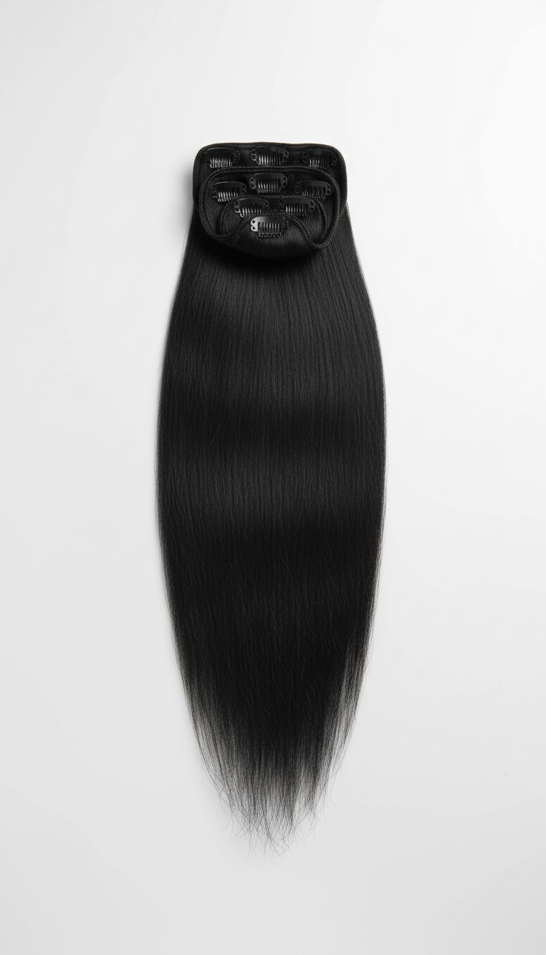 Extensions à clips noir profond